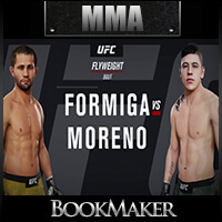UFC Fight Night 170 Odds - Jussier Formiga vs. Brandon Moreno
